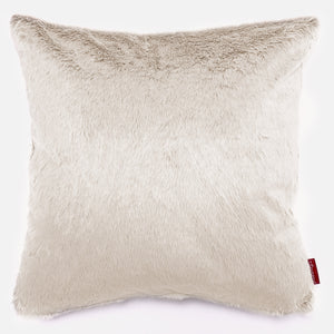 Fodera per Cuscino Gigante 70 x 70cm - Eco-pelliccia di Coniglio Bianco