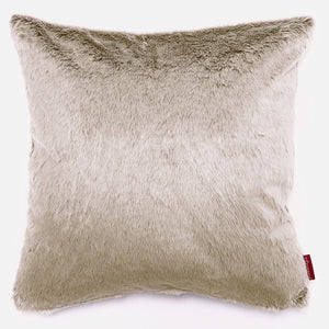 Fodera per Cuscino Gigante 70 x 70cm - Eco-pelliccia di Coniglio Marrone dorato