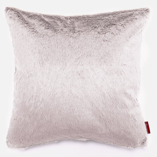 Cuscino Gigante 70 x 70cm - Eco-pelliccia di Coniglio Rosa Antico 01