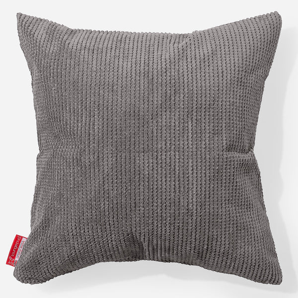 Cuscino Gigante 70 x 70cm - Pompon Carbone Grigio 01