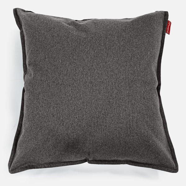 Cuscino Gigante 70 x 70cm - Tessuto in Lana Interalli Grigio 01