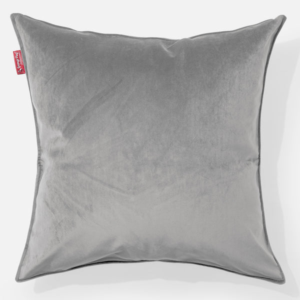 Cuscino Gigante 70 x 70cm - Velluto Argento 01
