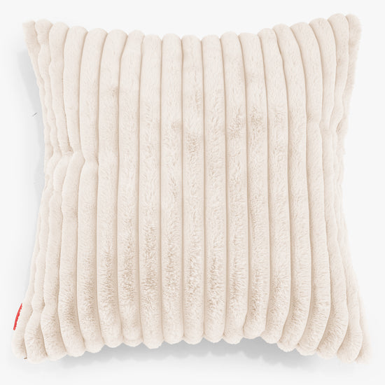 Fodera per Cuscino Gigante 70 x 70cm - Velluto Felpato Ultra Morbido Panna 01