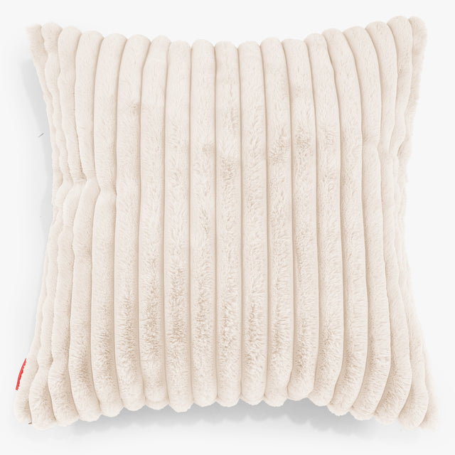 Fodera per Cuscino Gigante 70 x 70cm - Velluto Felpato Ultra Morbido Panna 01