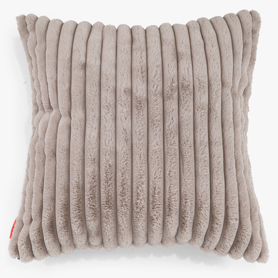 Fodera per Cuscino Gigante 70 x 70cm - Velluto Felpato Ultra Morbido Visone 01