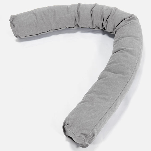 Cuscino Gigante Del Collo XL - Denim Effetto Consumato Grigio 01