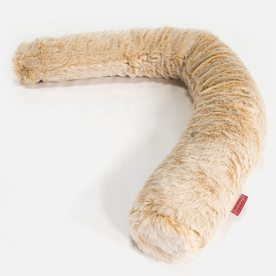 Cuscino Gigante Del Collo XL - Finta Pelliccia Bianco 01