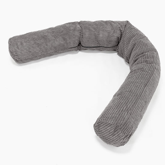 Cuscino Gigante Del Collo XL - Pompon Carbone Grigio 01