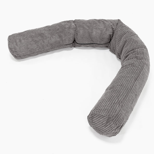 Cuscino Gigante Del Collo XL - Pompon Carbone Grigio 01