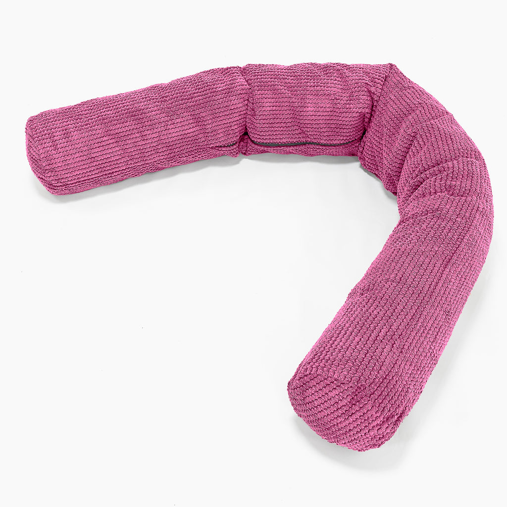 Cuscino Gigante Del Collo C150L, CloudSac, Pieno De Fiocchi Di Lattice e Poliestere - Pompon Rosa 01