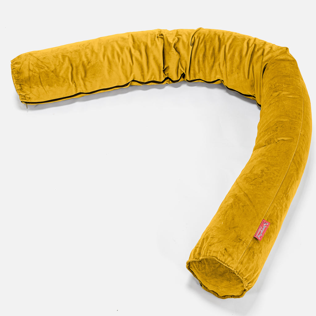 Cuscino Gigante Del Collo C150L, CloudSac, Pieno De Fiocchi Di Lattice e Poliestere - Velluto Oro 01