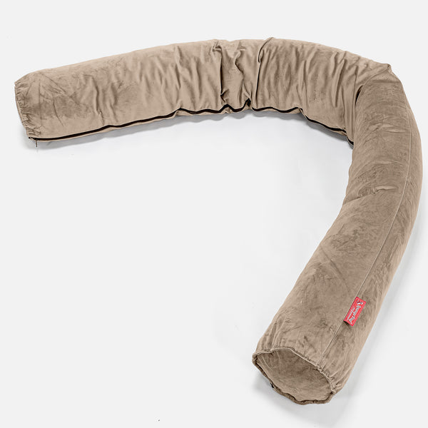 Cuscino Gigante Del Collo C150L, CloudSac, Pieno De Fiocchi Di Lattice e Poliestere - Velluto Visone 01