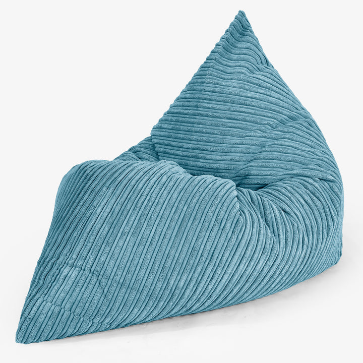 Cuscino Pouf Sacco Junior 2-14 anni - Velluto a Coste Egeo Blu 02