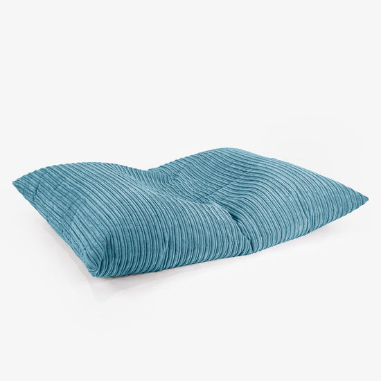 Cuscino Pouf Sacco Junior 2-14 anni - Velluto a Coste Egeo Blu 03
