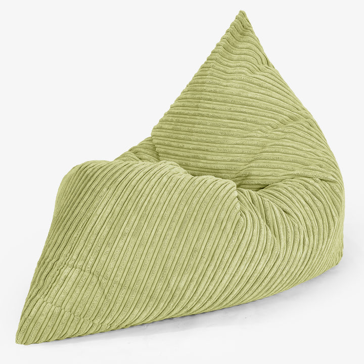 Cuscino Pouf Sacco Junior 2-14 anni - Velluto a Coste Lime 02