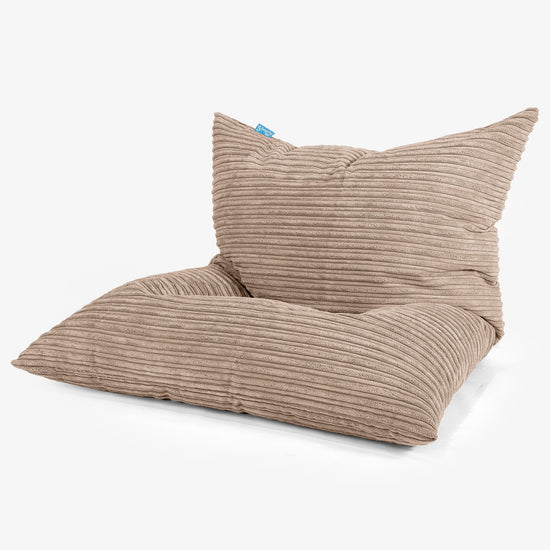 Cuscino Pouf Sacco Junior 2-14 anni - Velluto a Coste Sabbi 01