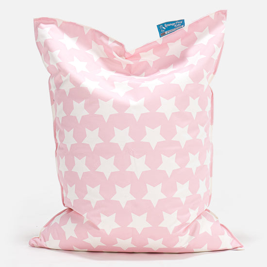 Cuscino Pouf Sacco Per Bambini - Motivo per Bambini Stella Rosa 01
