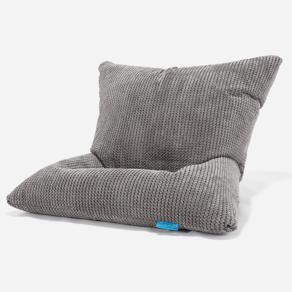 Cuscino Pouf Sacco Per Bambini - Pompon Carbone Grigio 04