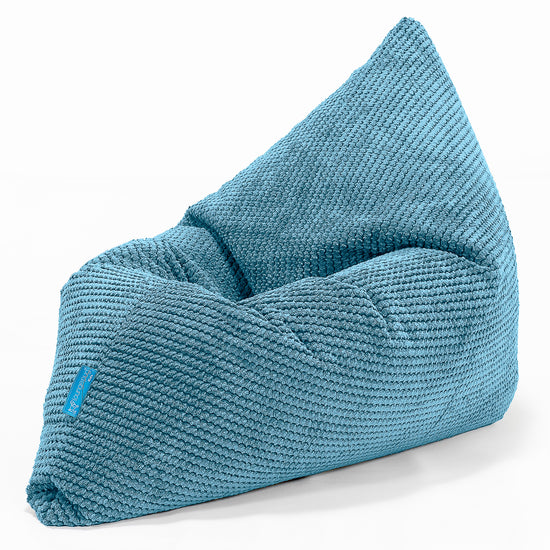 Cuscino Pouf Sacco Per Bambini - Pompon Egeo Blu 03