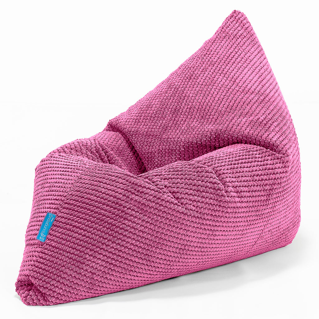 Cuscino Pouf Sacco Per Bambini - Pompon Rosa 03