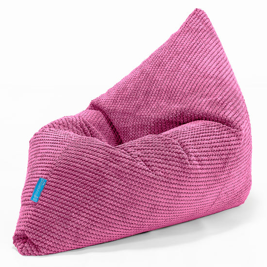 Cuscino Pouf Sacco Per Bambini - Pompon Rosa 03