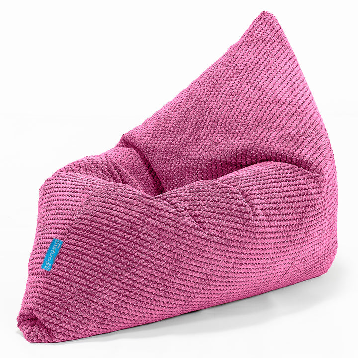 Cuscino Pouf Sacco Per Bambini - Pompon Rosa 03