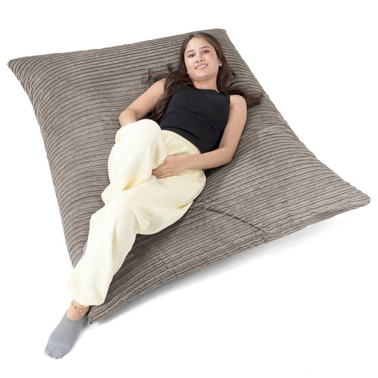 Cuscino Pouf Sacco XL - Velluto a Coste Grafite 03