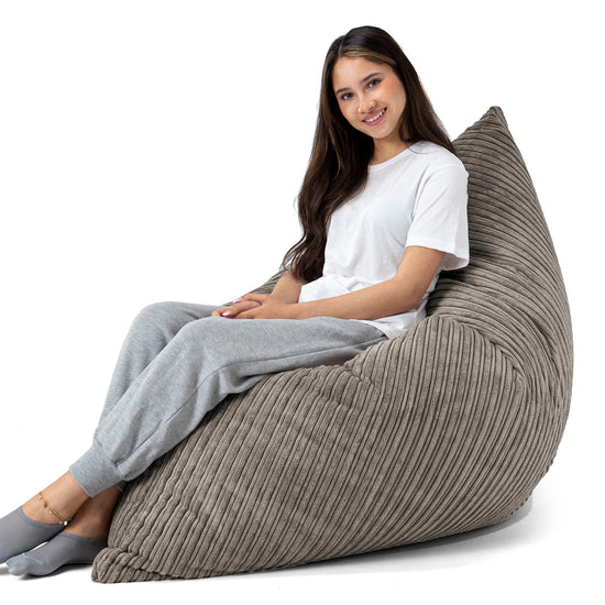 Cuscino Pouf Sacco XL - Velluto a Coste Grafite 04