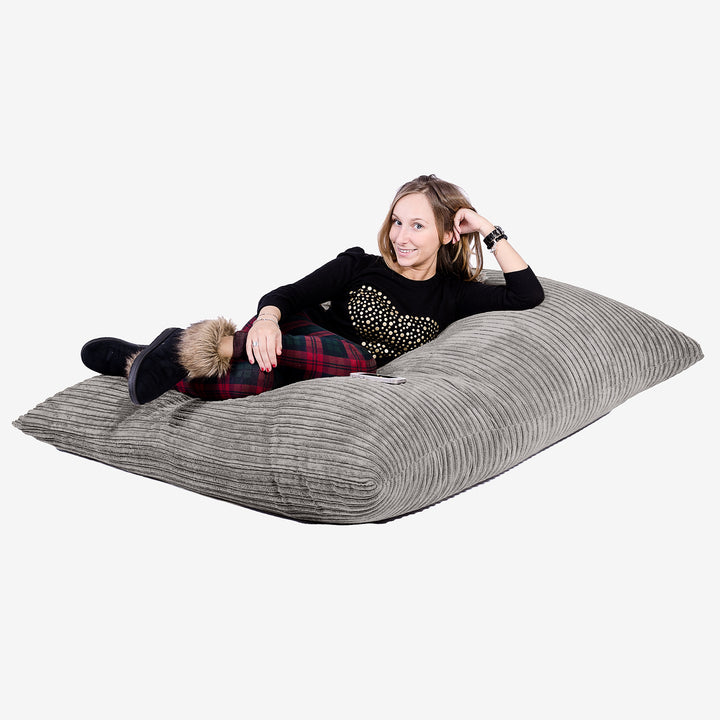 Cuscino Pouf Sacco XL - Velluto a Coste Grafite 04