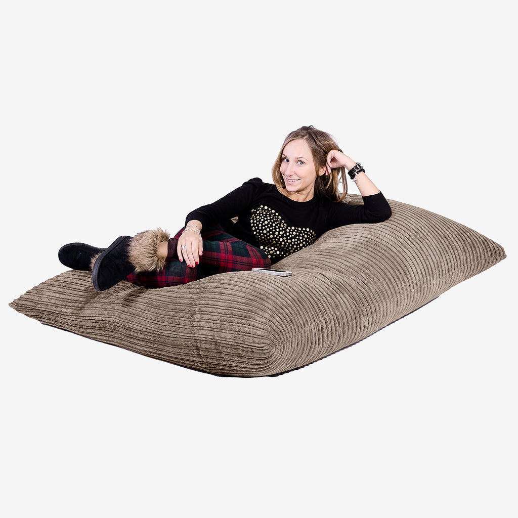 Cuscino Pouf Sacco XL - Velluto a Coste Moca 04