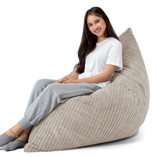 Cuscino Pouf Sacco XL - Velluto a Coste Visone 04