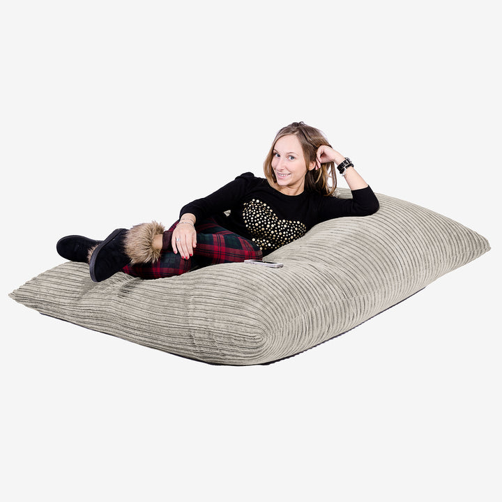 Cuscino Pouf Sacco XL - Velluto a Coste Visone 04