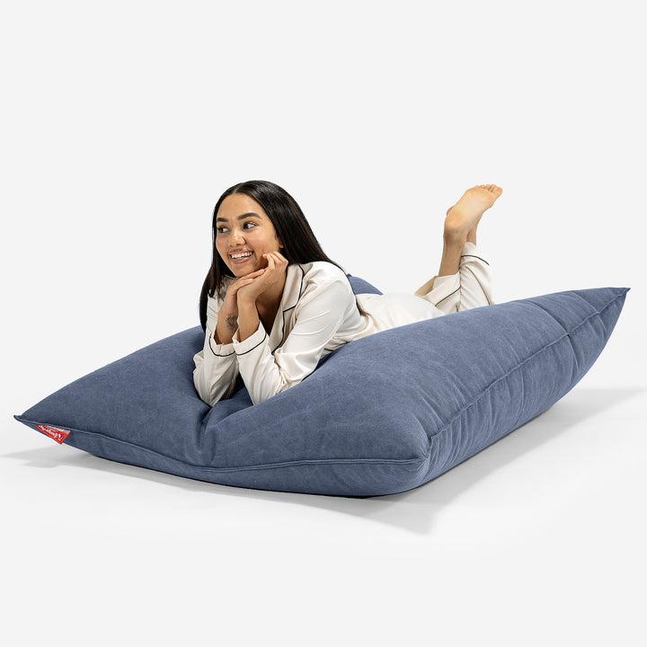 Cuscino Pouf Sacco XL - Denim Effetto Consumato Navy 03