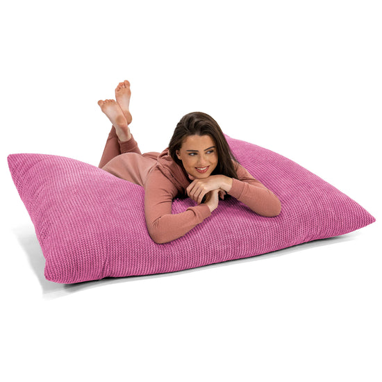 Cuscino Pouf Sacco XL - Pompon Rosa 03