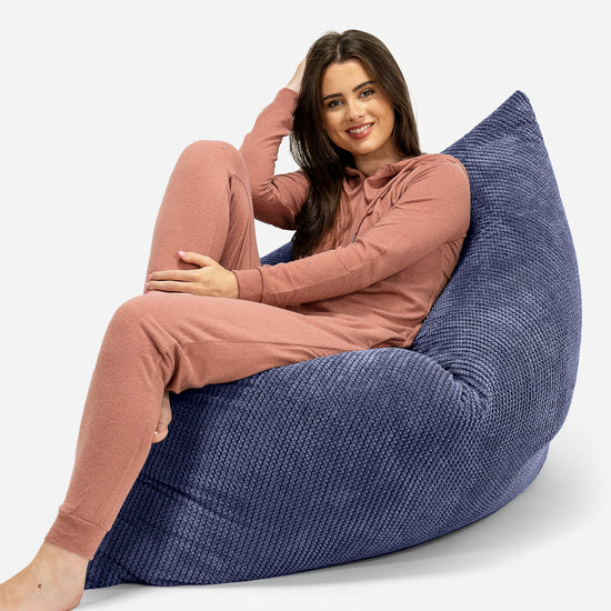 Cuscino Pouf Sacco XL - Pompon Viola 04