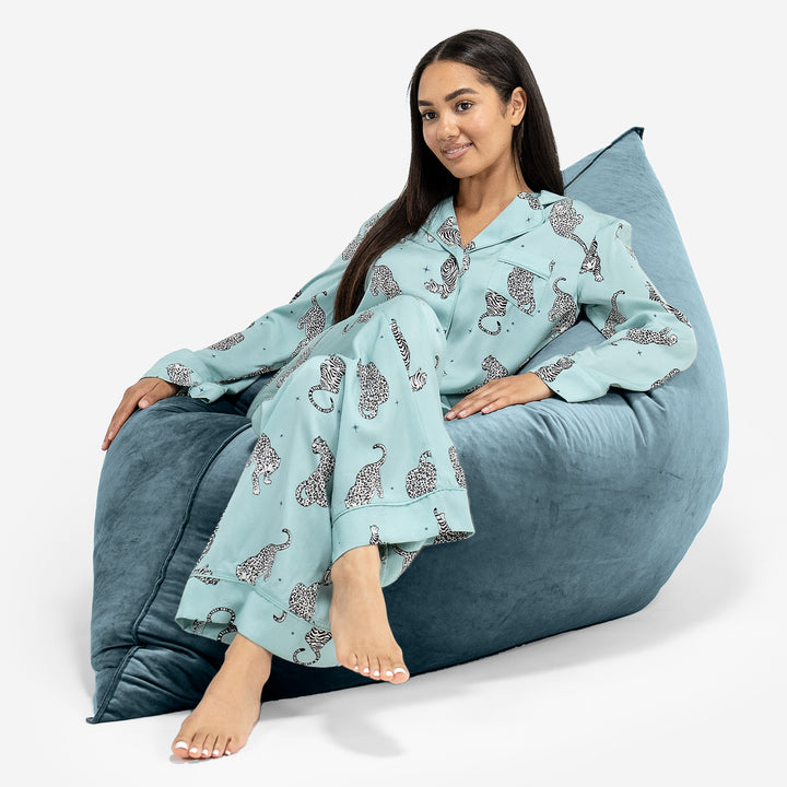 Cuscino Pouf Sacco XL - Velluto Alzavola 04