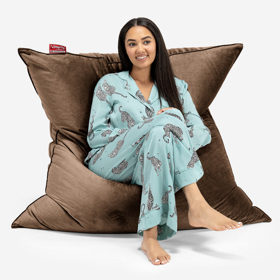Cuscino Pouf Sacco XL - Velluto Espresso 02