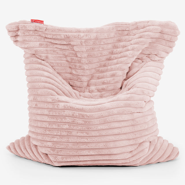 Cuscino Pouf Sacco XL - Velluto Felpato Ultra Morbido Rosa Antico 01