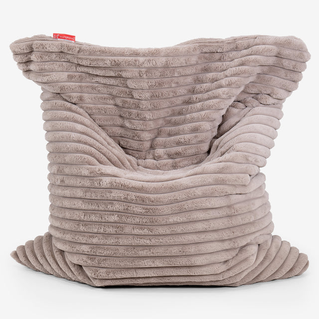 Cuscino Pouf Sacco XL - Velluto Felpato Ultra Morbido Visone 01