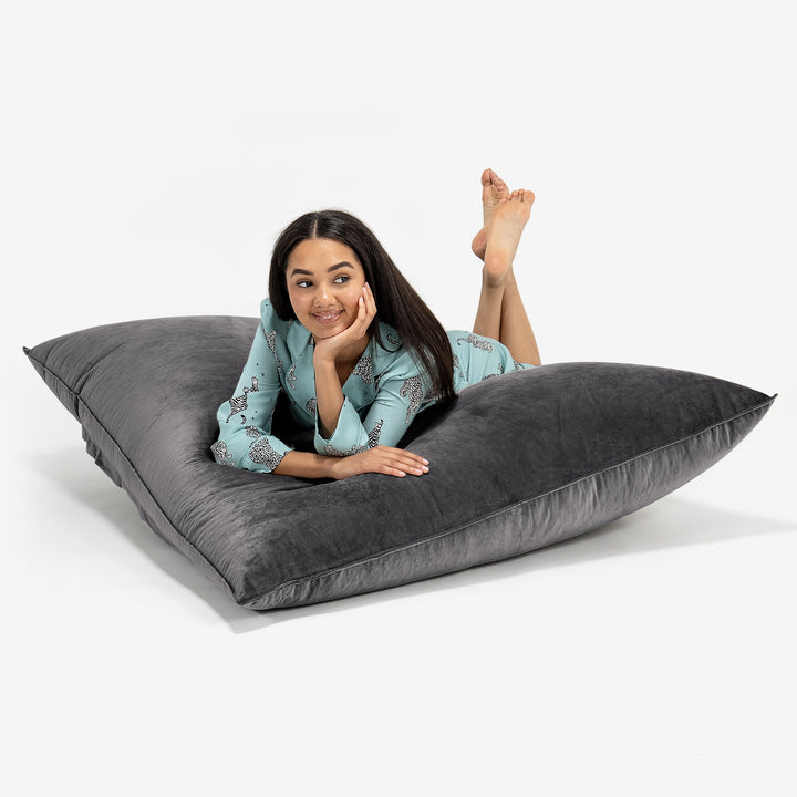 Cuscino Pouf Sacco XL - Velluto Grafite 03