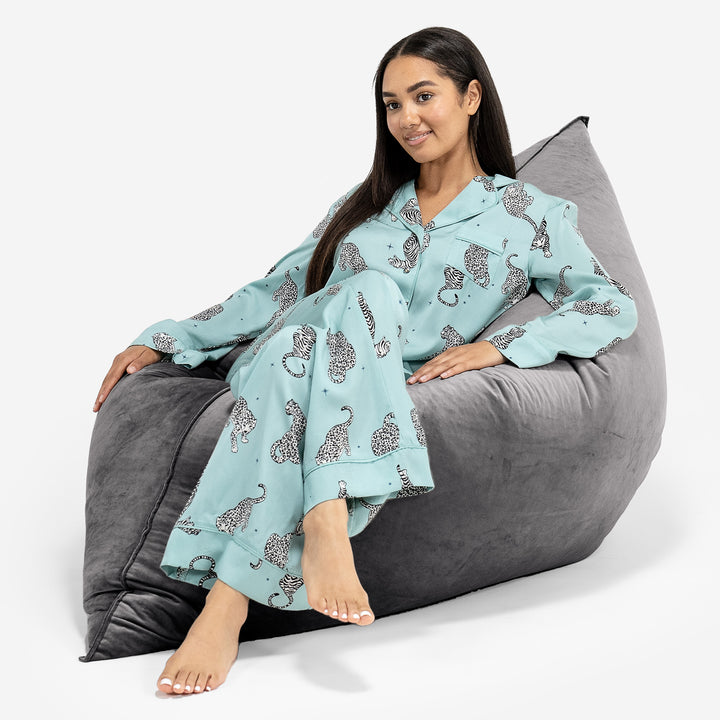 Cuscino Pouf Sacco XL - Velluto Grafite 04