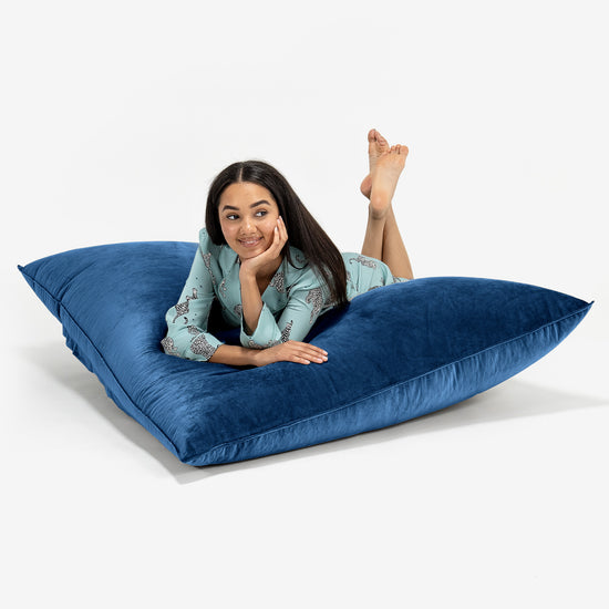 Cuscino Pouf Sacco XL - Velluto Navy 03