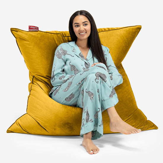 Cuscino Pouf Sacco XL - Velluto Oro 01