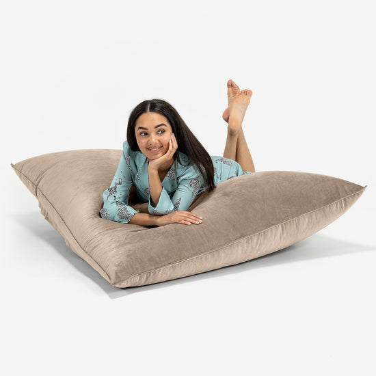 Cuscino Pouf Sacco XL - Velluto Visone 03