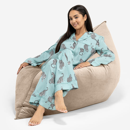 Cuscino Pouf Sacco XL - Velluto Visone 04