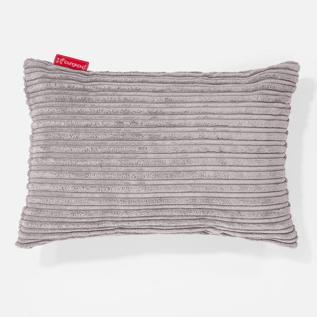 Fodera per Cuscino Rettangolare 35 x 50cm - Velluto a Coste Alluminio Argento 01