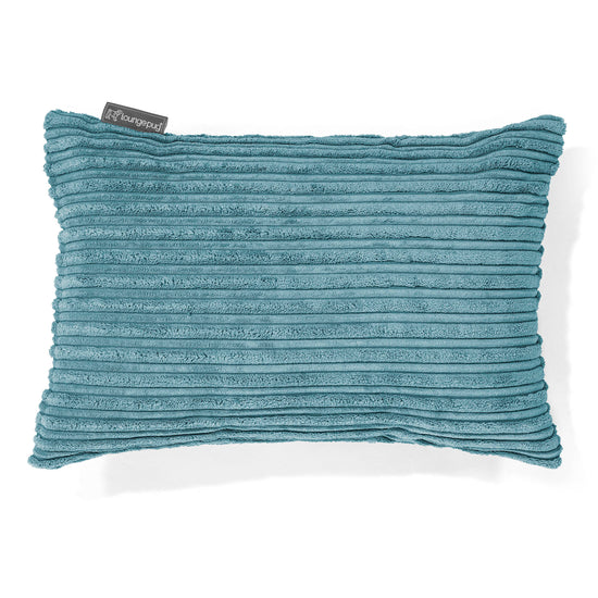 Cuscino Rettangolare 35 x 50cm - Velluto a Coste Egeo Blu 01