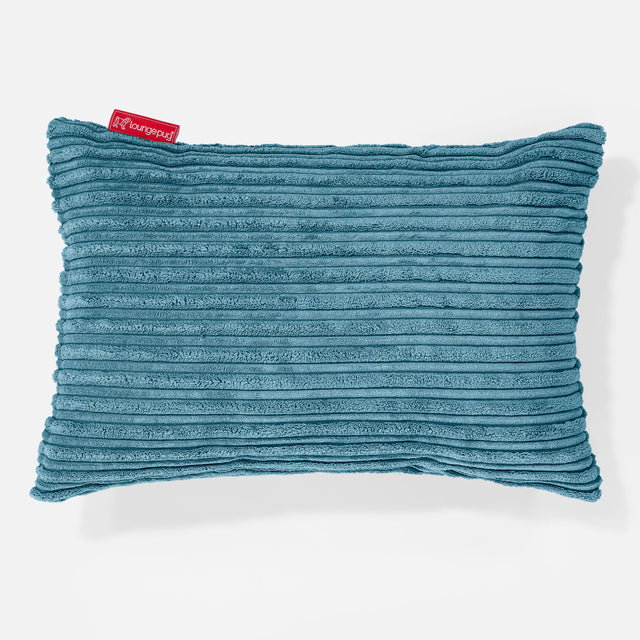 Cuscino Rettangolare 35 x 50cm - Velluto a Coste Egeo Blu 01