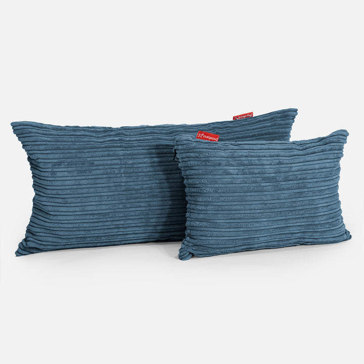 Cuscino Rettangolare 35 x 50cm - Velluto a Coste Navy 03