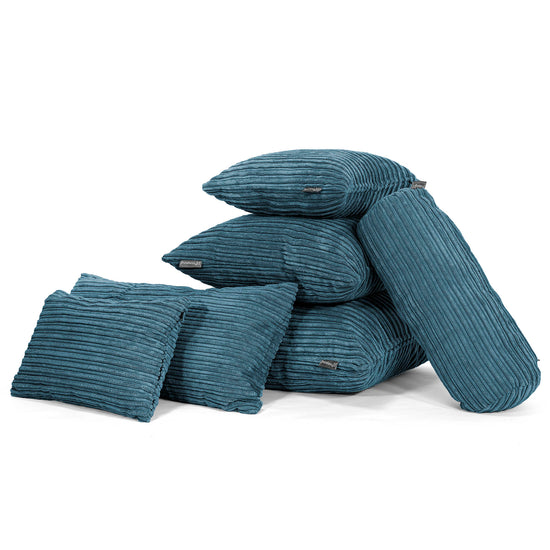 Cuscino Rettangolare 35 x 50cm - Velluto a Coste Navy 04